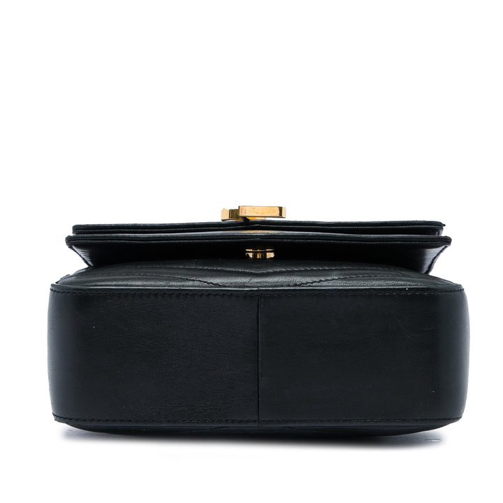 Saint Laurent Chevron Sulpice Sac Petit Cuir d'agneau Vert – vue 3 – GABY PARIS