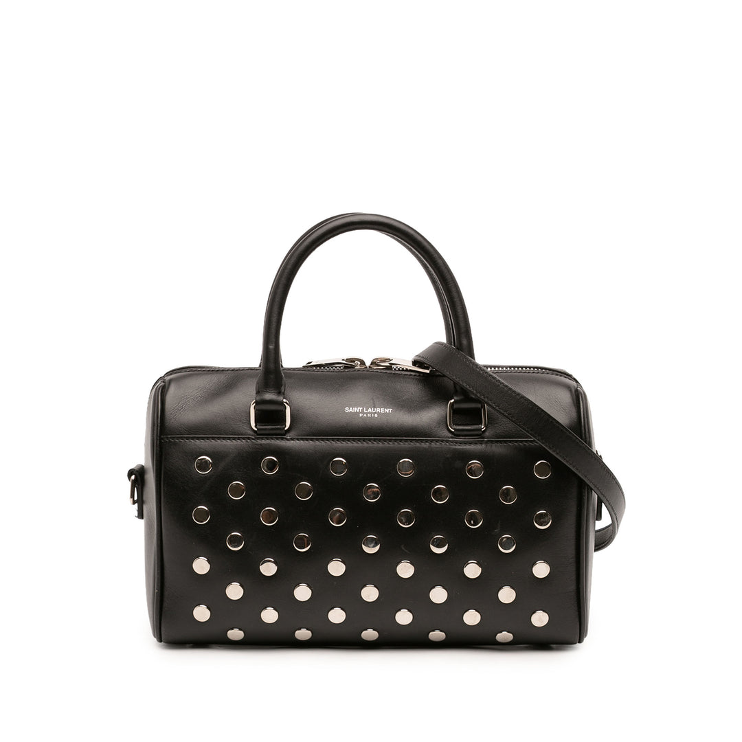 Saint Laurent Sac à main clouté Classic Duffle Baby Noir – vue principale – GABY PARIS