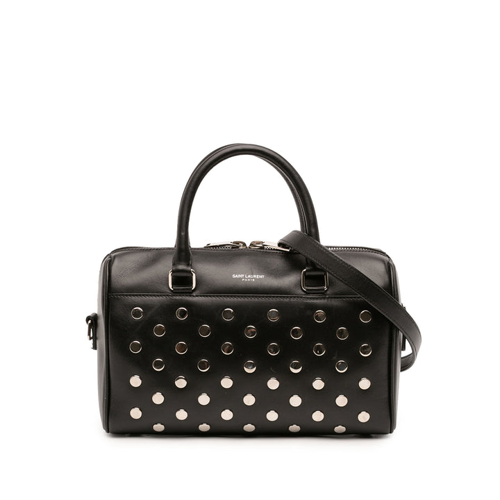 Saint Laurent Sac à main clouté Classic Duffle Baby Noir – vue principale – GABY PARIS