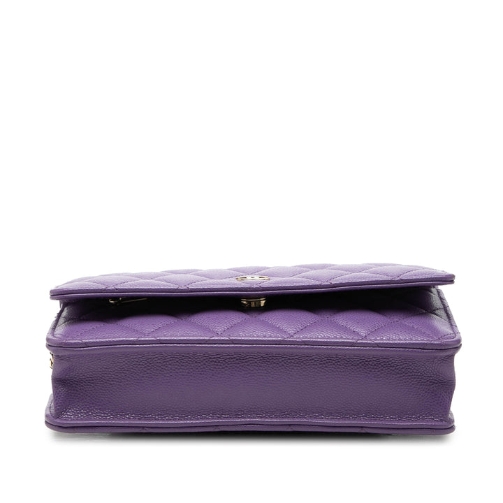 Chanel CC Matelassé Wallet on Chain Cuir caviar