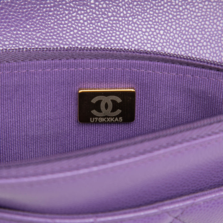 Chanel CC Matelassé Wallet on Chain Cuir caviar