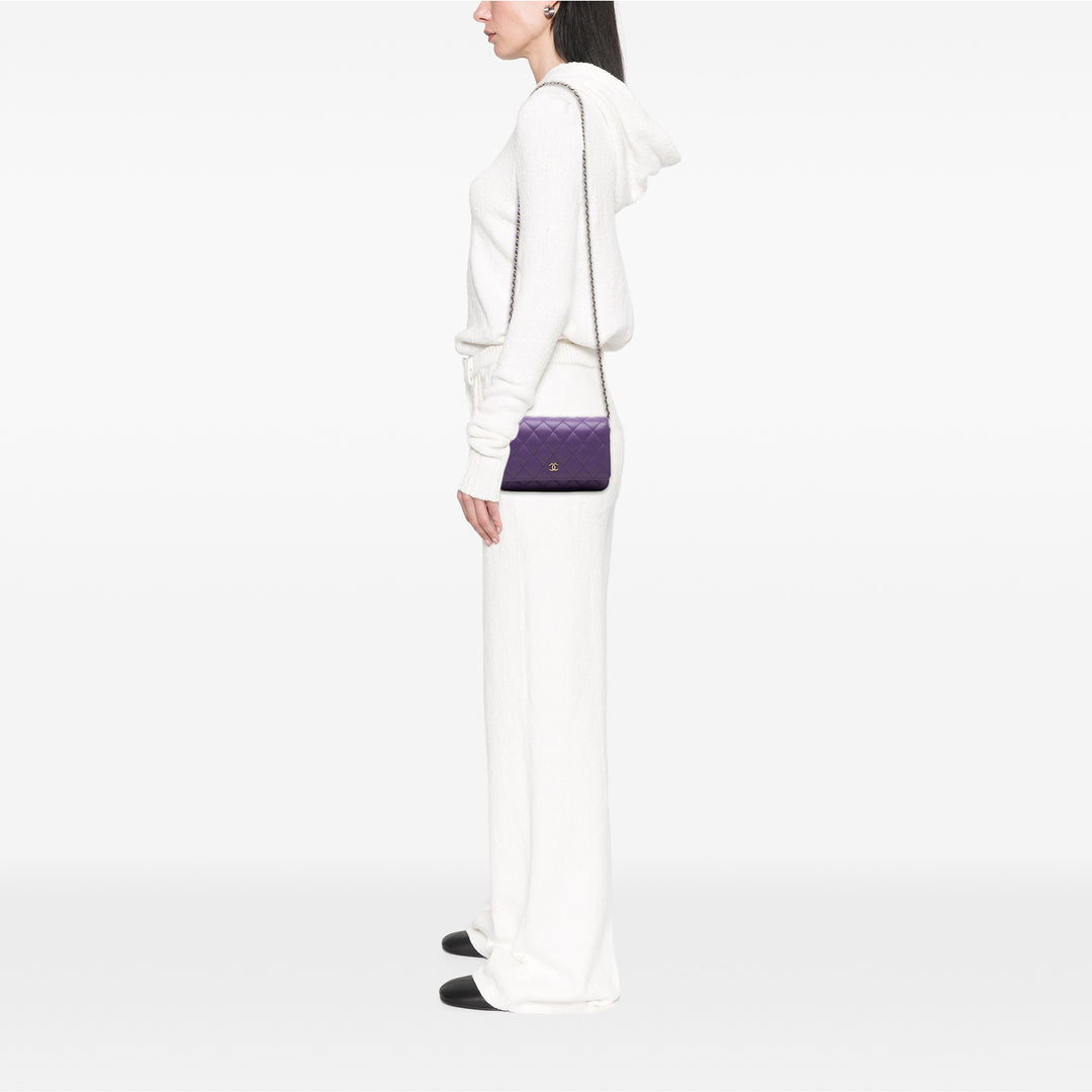 Chanel CC Matelassé Wallet on Chain Cuir caviar
