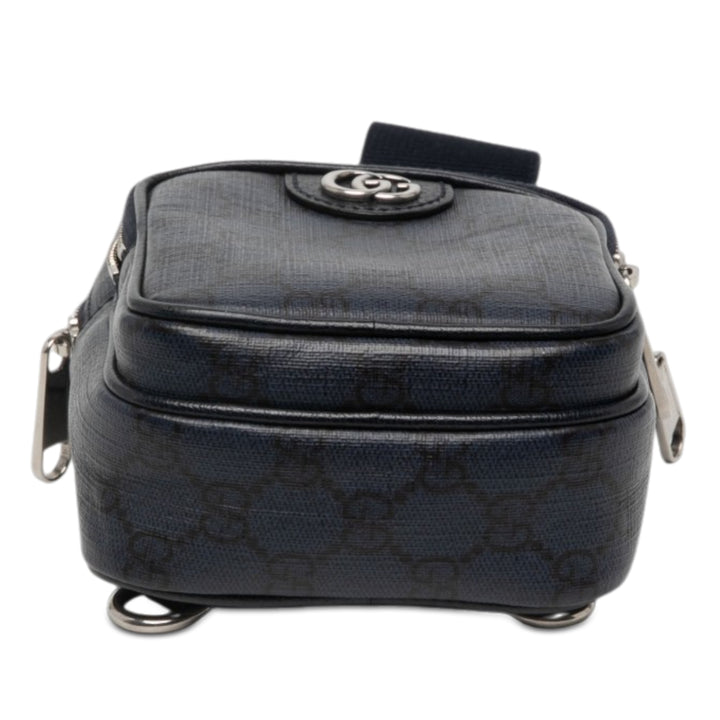 Gucci Sac bandoulière Ophidia Sling GG Supreme Mini Bleu – vue 3 – GABY PARIS
