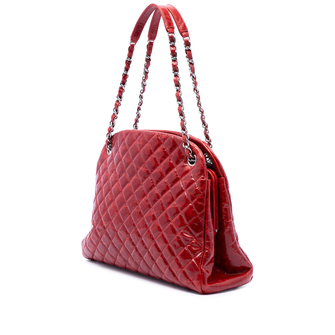 Matelassé froissé Just Mademoiselle Sac bowling Grand Rouge