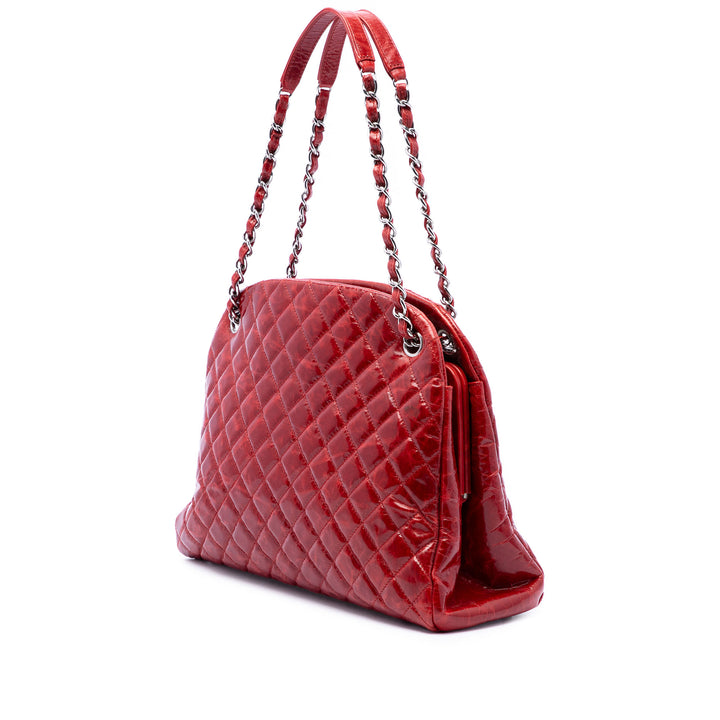Matelassé froissé Just Mademoiselle Sac bowling Grand Rouge