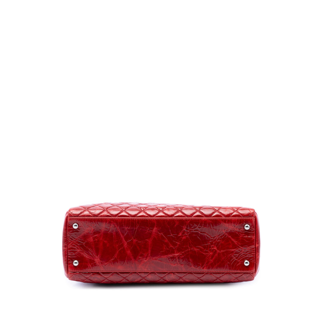 Matelassé froissé Just Mademoiselle Sac bowling Grand Rouge