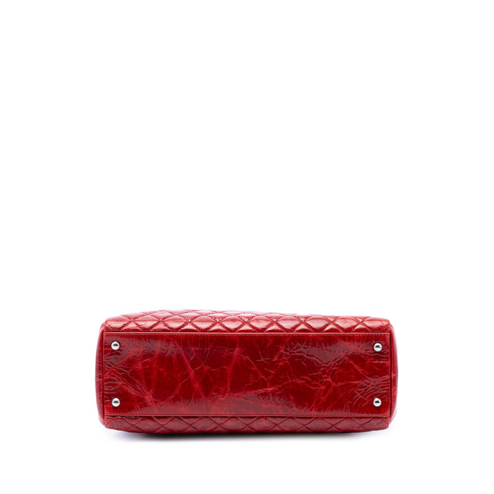 Matelassé froissé Just Mademoiselle Sac bowling Grand Rouge