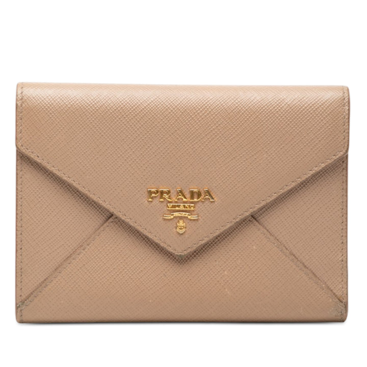 Prada Saffiano Trifold Envelope Portefeuille