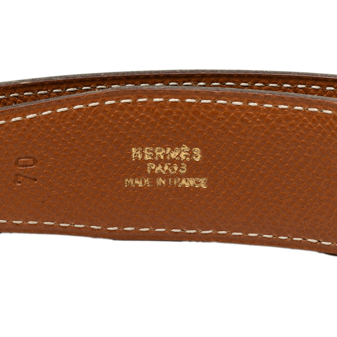 Hermès Box Veau et Courchevel Constance H Réversible Ceinture Cuir Box