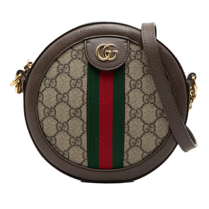 Gucci Mini GG Supreme Web Ophidia Rond Sac porté croisé