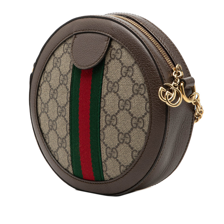 Gucci Mini GG Supreme Web Ophidia Rond Sac porté croisé