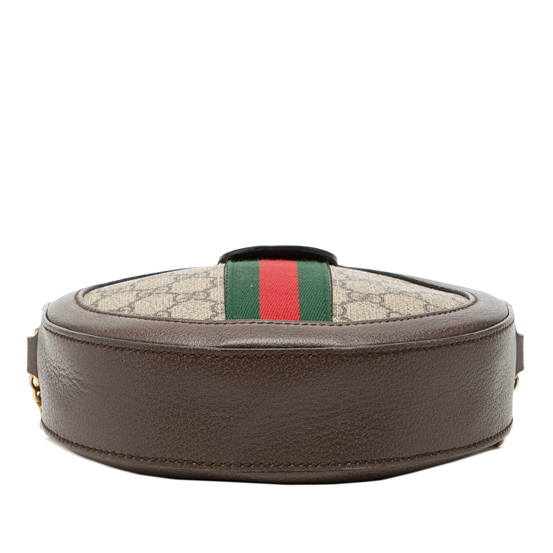Gucci Mini GG Supreme Web Ophidia Rond Sac porté croisé