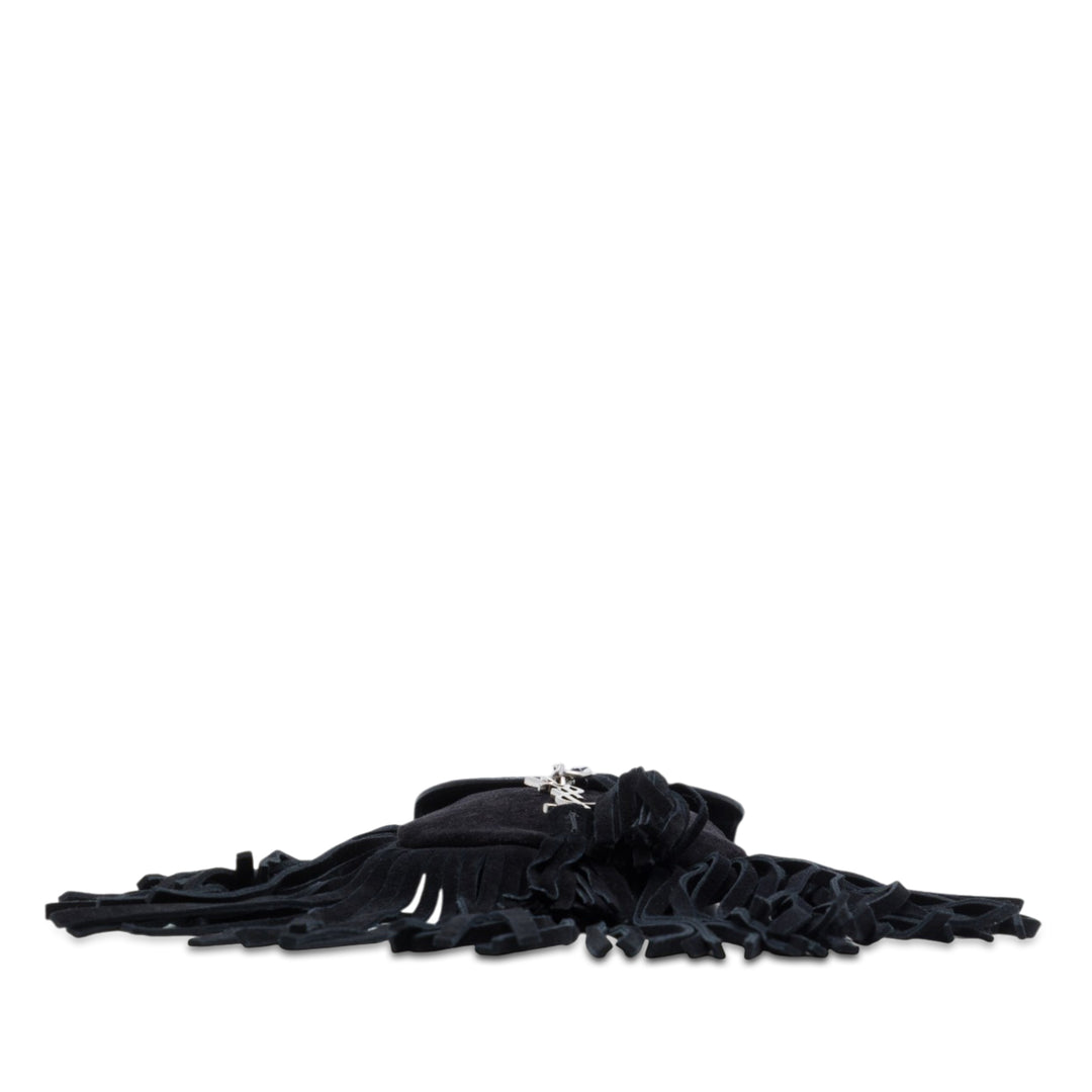 Saint Laurent Toy Daim Anita Fringed Sac porté croisé