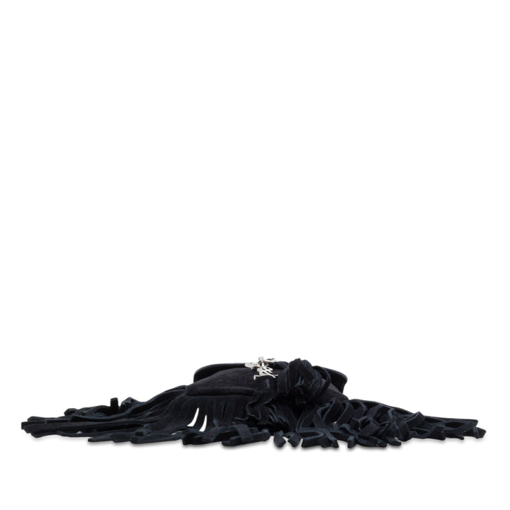 Saint Laurent Toy Daim Anita Fringed Sac porté croisé
