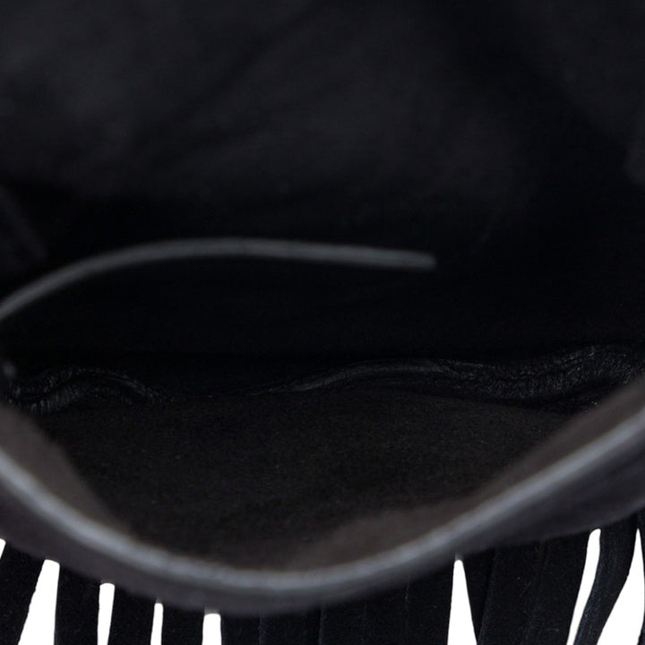 Saint Laurent Toy Daim Anita Fringed Sac porté croisé