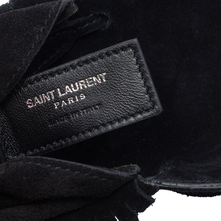 Saint Laurent Toy Daim Anita Fringed Sac porté croisé