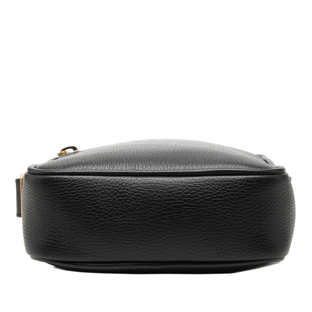 Gucci Cuir de veau grainé Logo Sac porté croisé