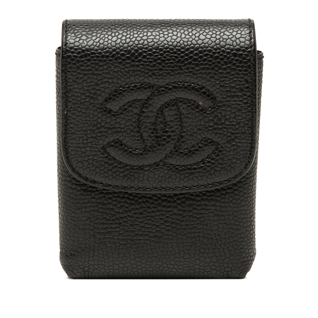 CC Cigarette Étui Cuir caviar Noir