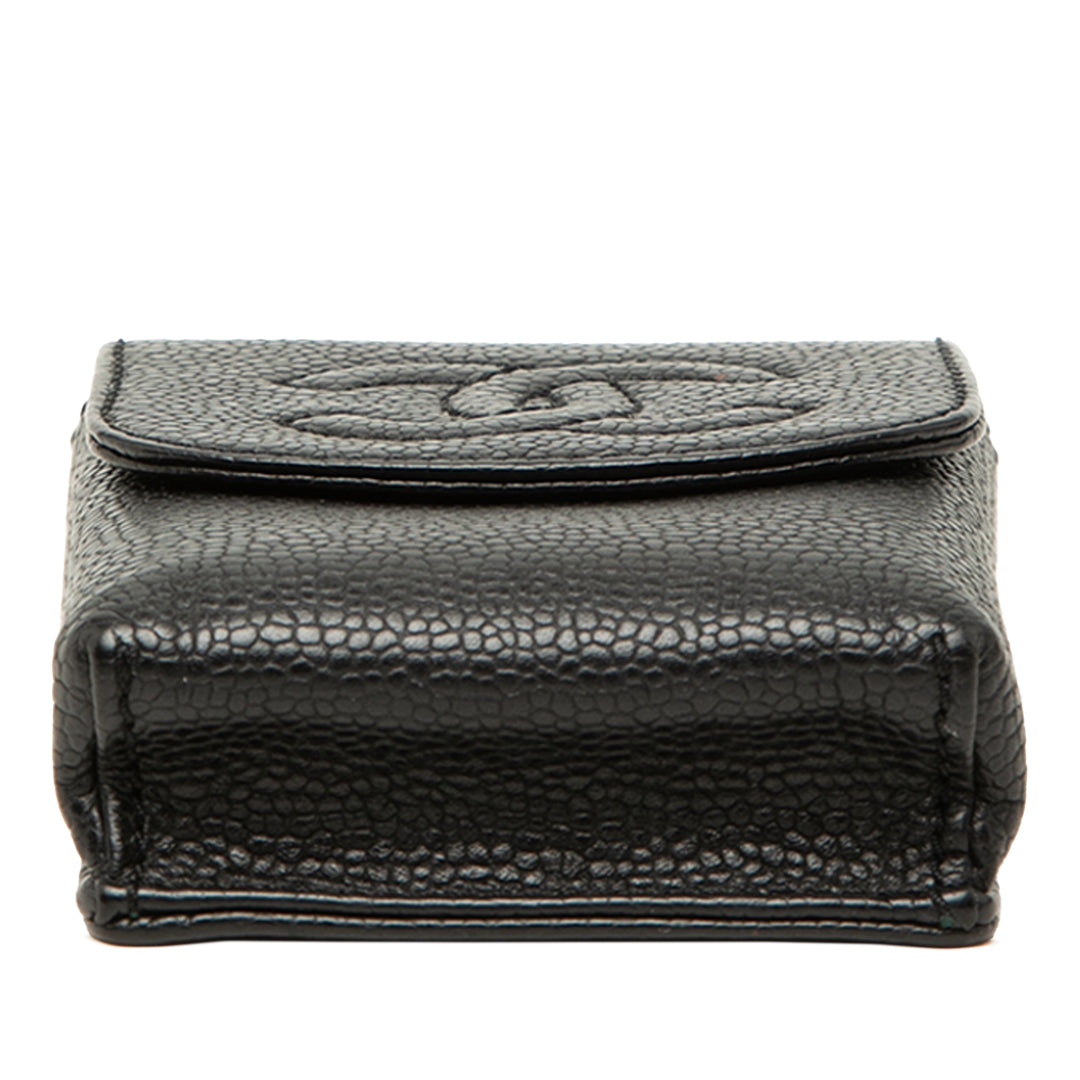 CC Cigarette Étui Cuir caviar Noir