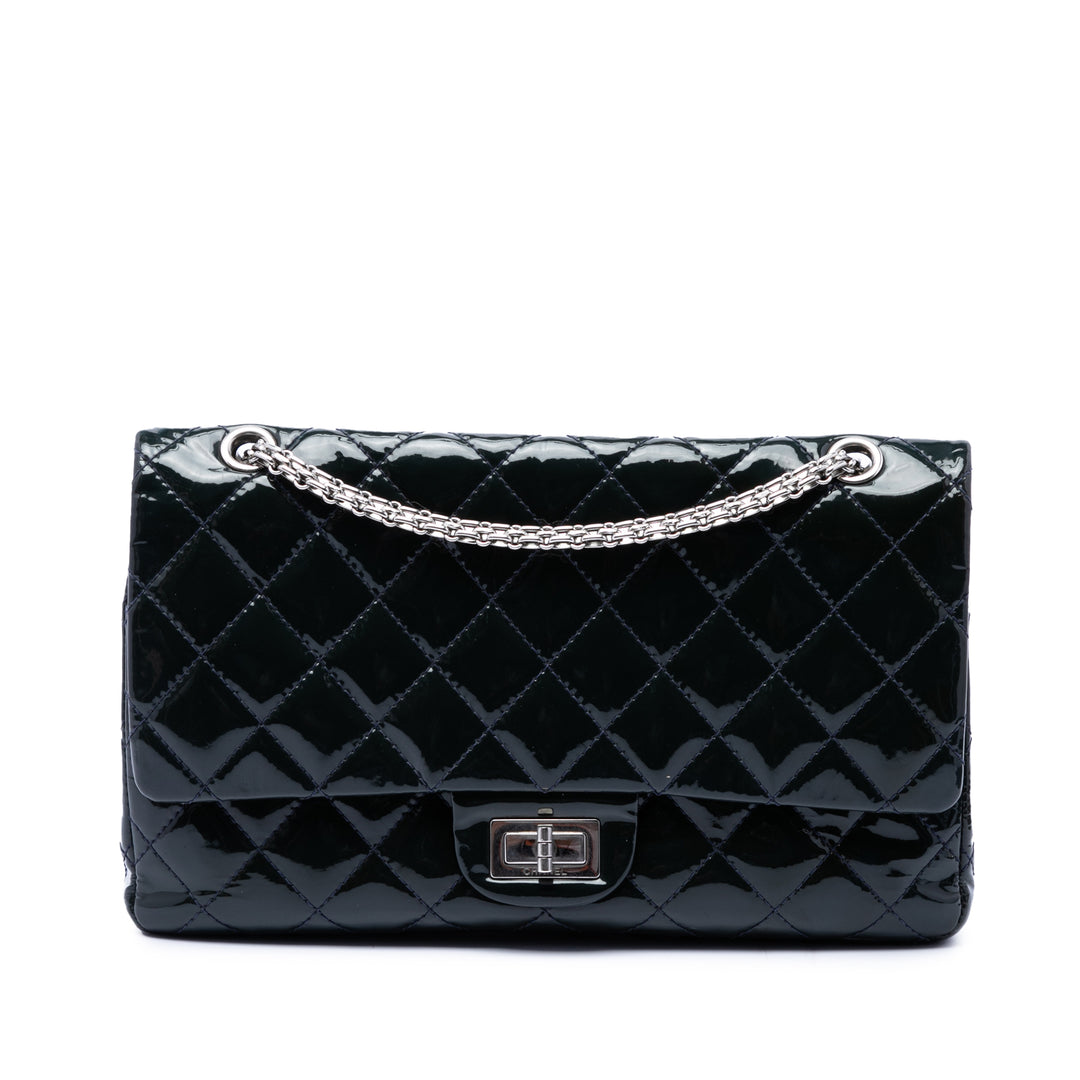 Chanel Matelassé Cuir verni Reissue 2.55 Double rabat 227