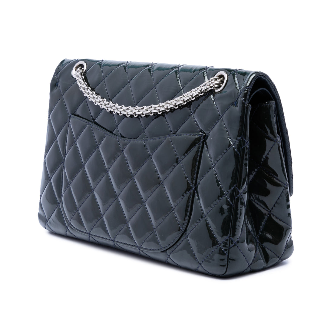 Chanel Matelassé Cuir verni Reissue 2.55 Double rabat 227