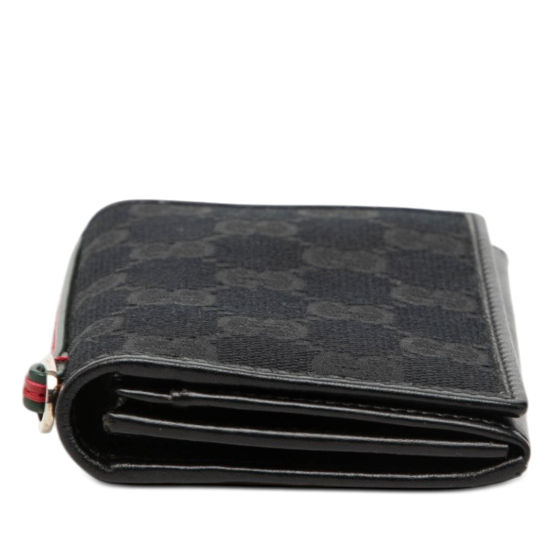 Gucci GG Toile Web Bifold Card Holder