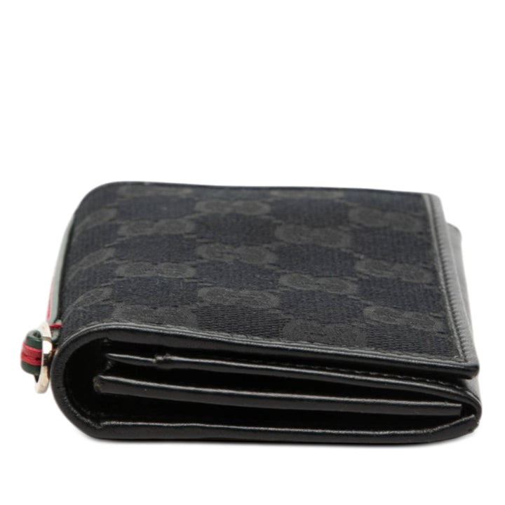 Gucci GG Toile Web Bifold Card Holder