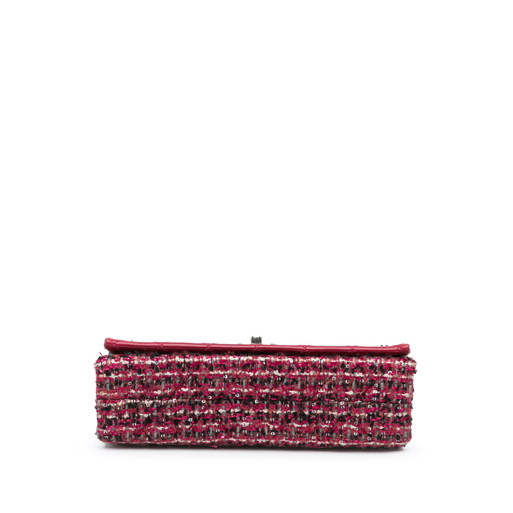 CC Lambskin and Tweed Flap Red - Gaby Paris