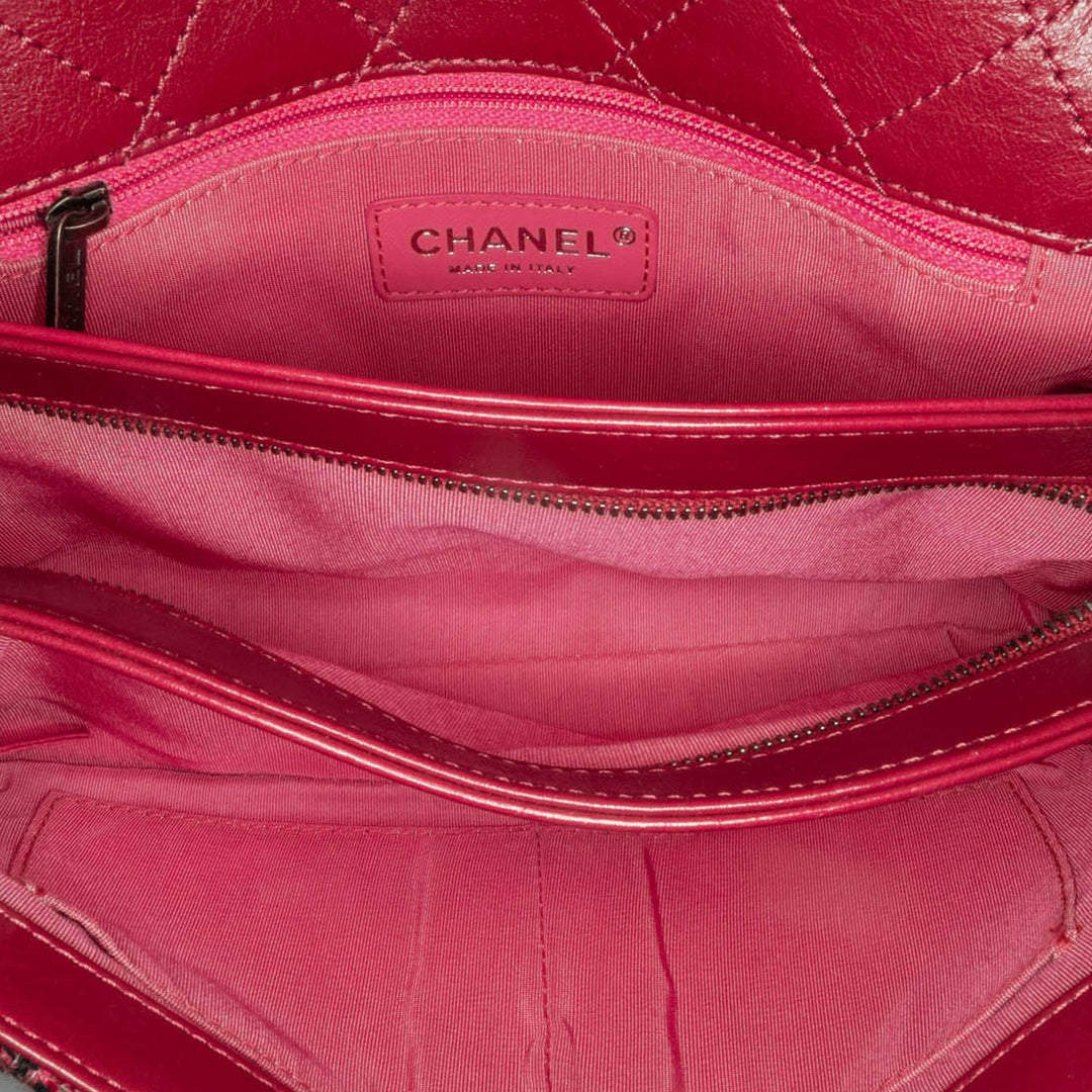 CC Lambskin and Tweed Flap Red - Gaby Paris