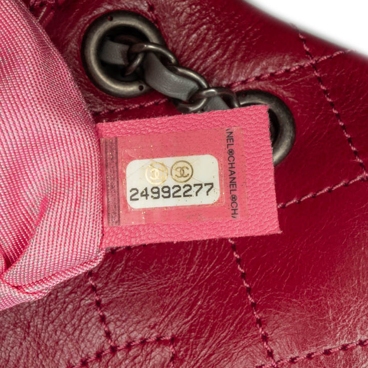 CC Lambskin and Tweed Flap Red - Gaby Paris