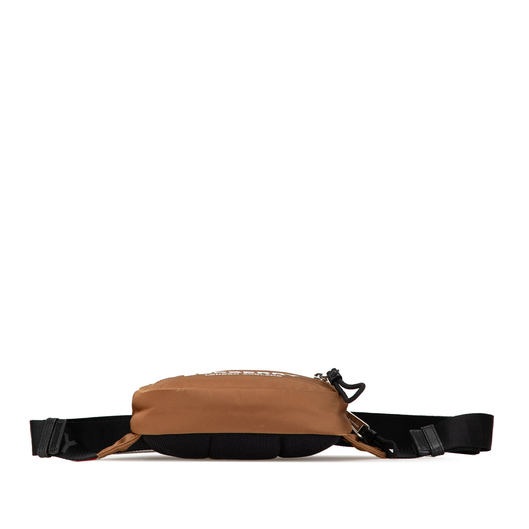 Nylon Logo Cannon Belt Bag Brown - Gaby Paris