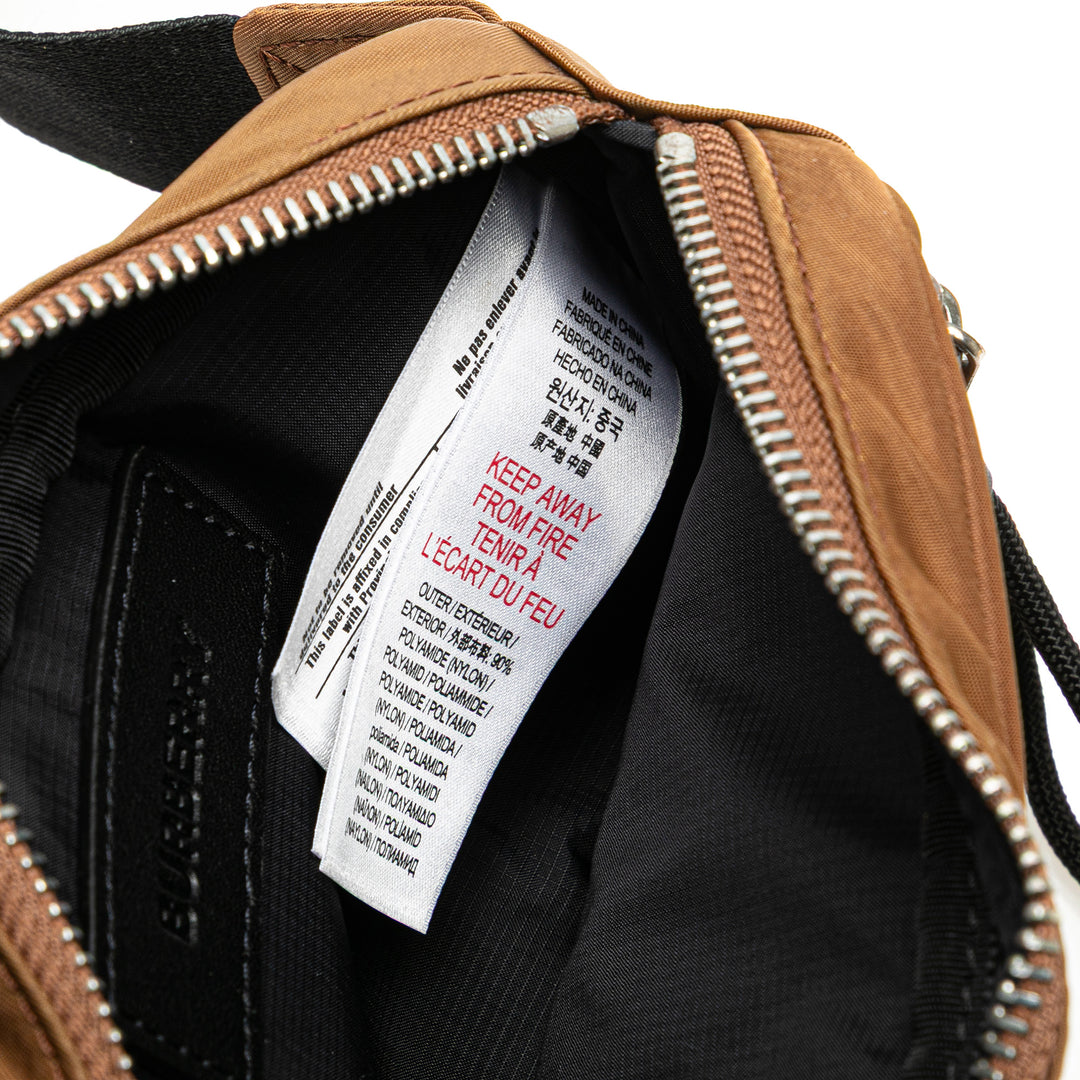 Nylon Logo Cannon Belt Bag Brown - Gaby Paris