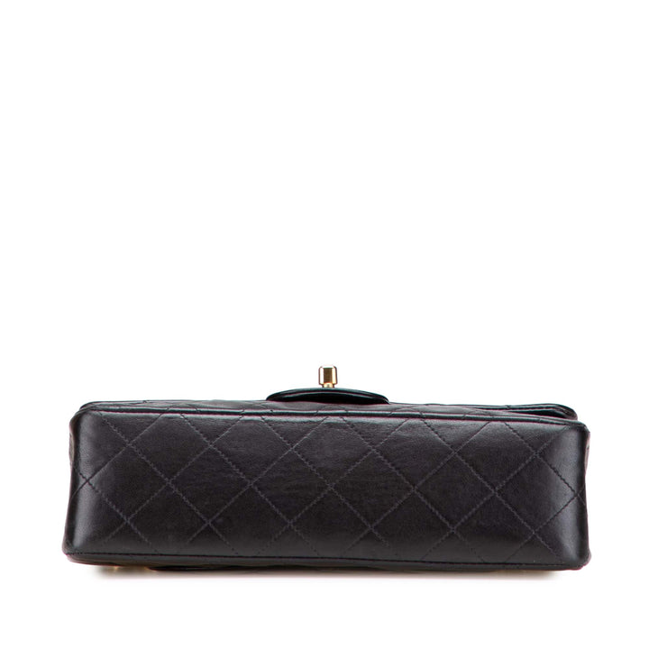 Small Classic Lambskin Double Flap Black - Gaby Paris