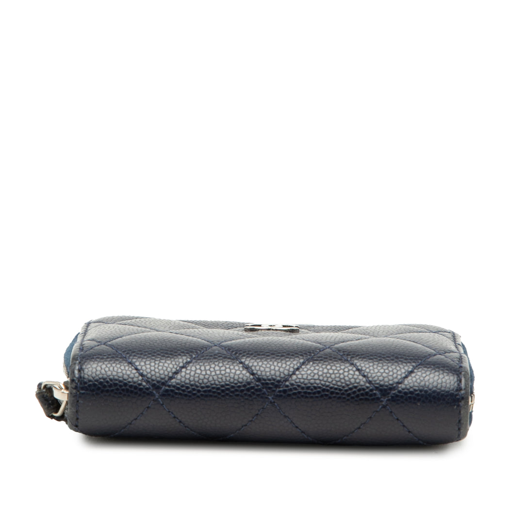 Chanel CC Matelassé Caviar Zip Coin Purse