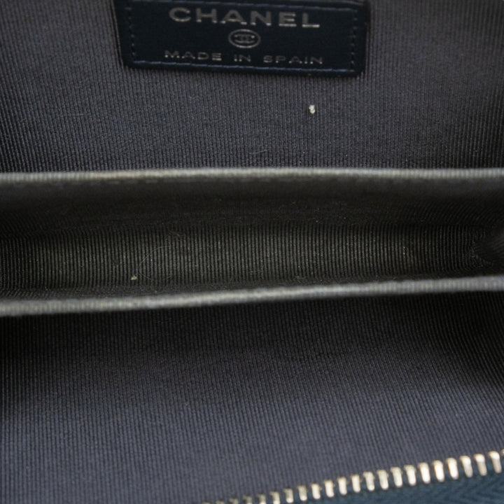 Chanel CC Matelassé Caviar Zip Coin Purse