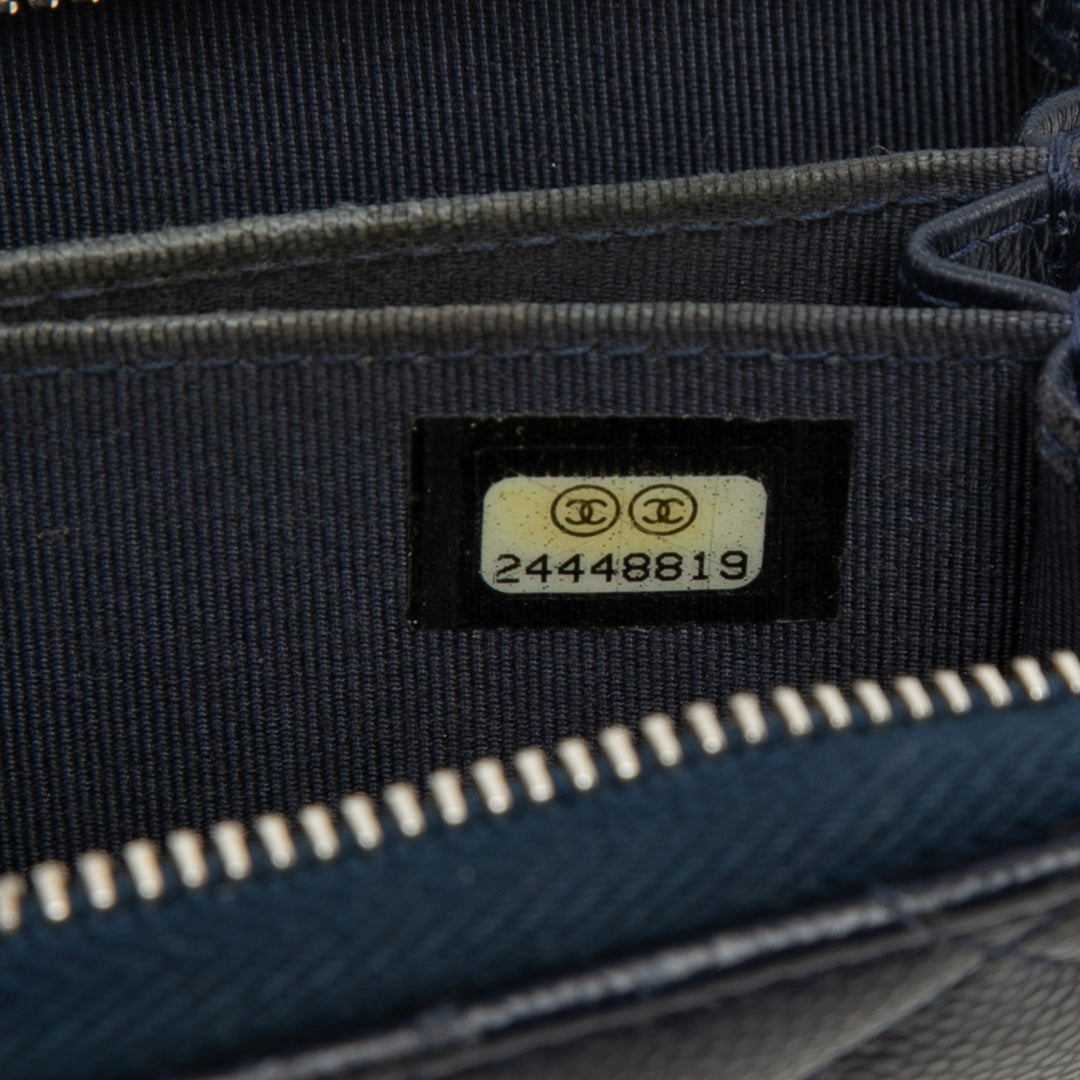 Chanel CC Matelassé Caviar Zip Coin Purse
