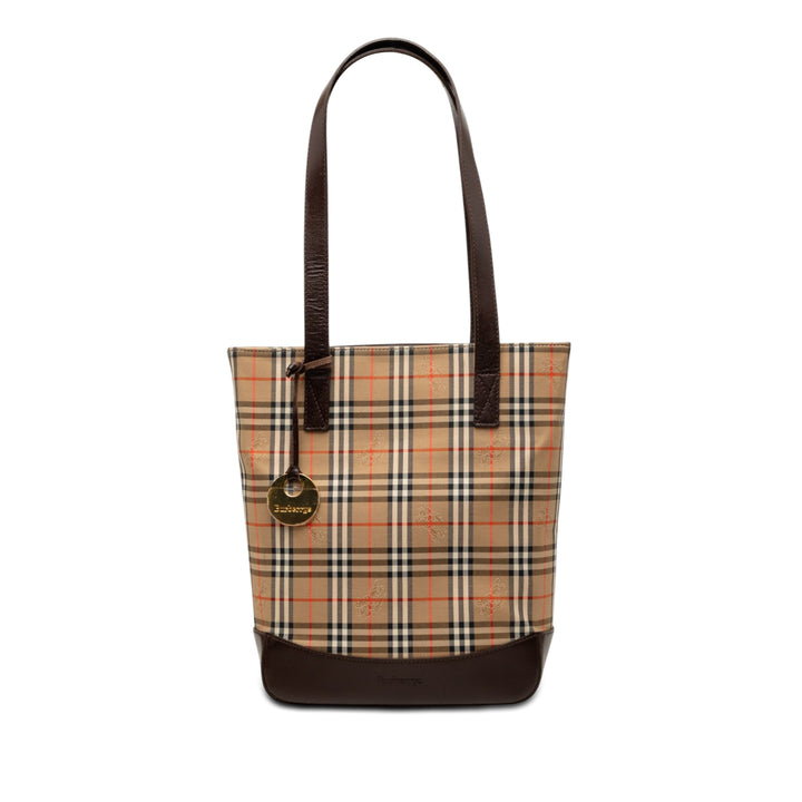 Burberry Haymarket Check Cabas Beige – vue principale – GABY PARIS