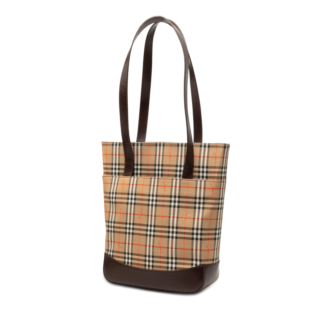 Burberry Haymarket Check Cabas Beige – vue 2 – GABY PARIS
