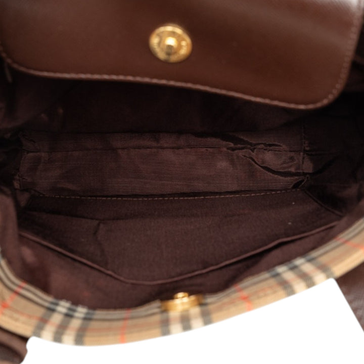 Burberry Haymarket Check Cabas Beige – vue 4 – GABY PARIS
