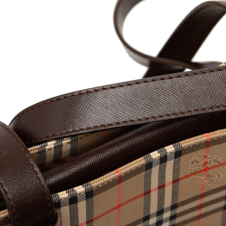 Burberry Haymarket Check Cabas Beige – vue 6 – GABY PARIS