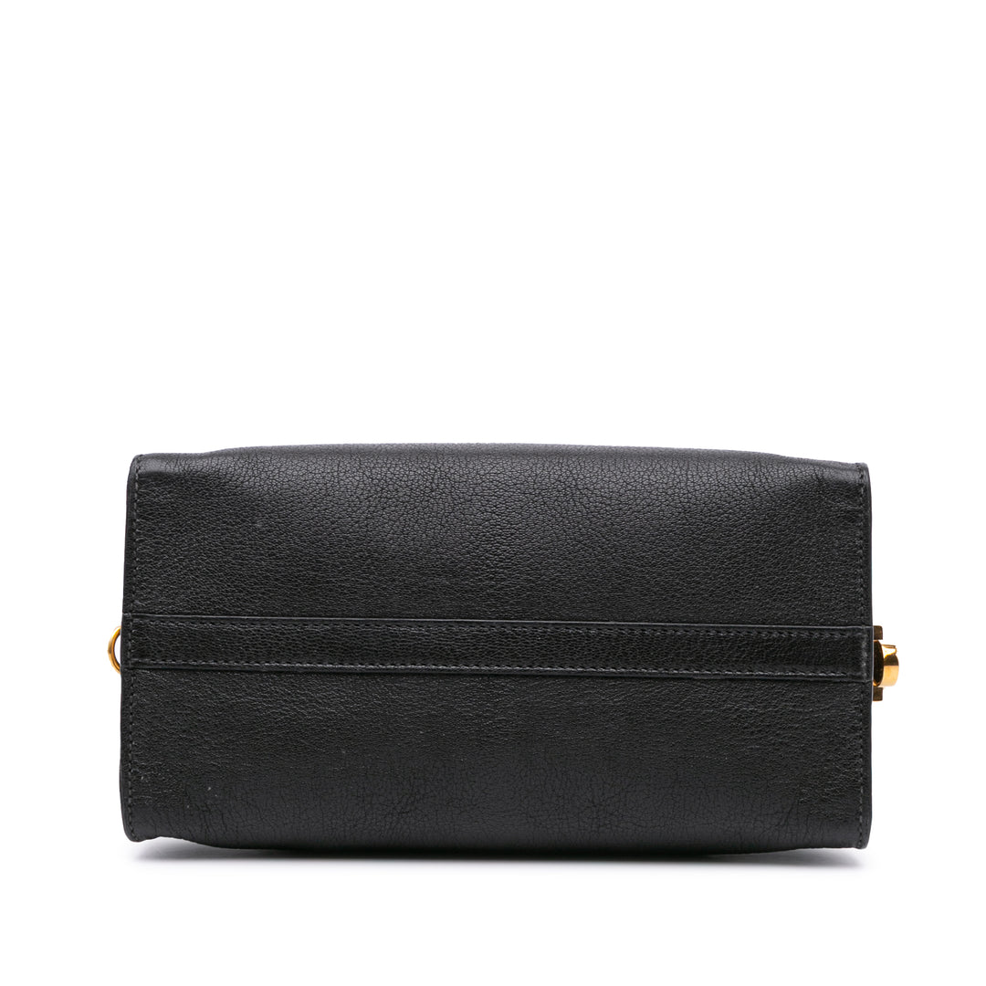 Madras Fiocco Bow Satchel Black - Gaby Paris