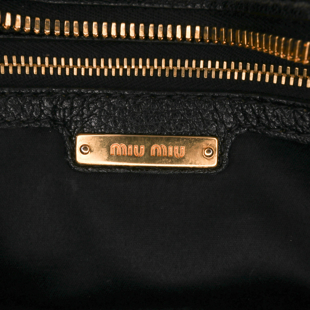 Madras Fiocco Bow Satchel Black - Gaby Paris