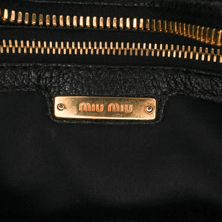 Madras Fiocco Bow Satchel Black - Gaby Paris