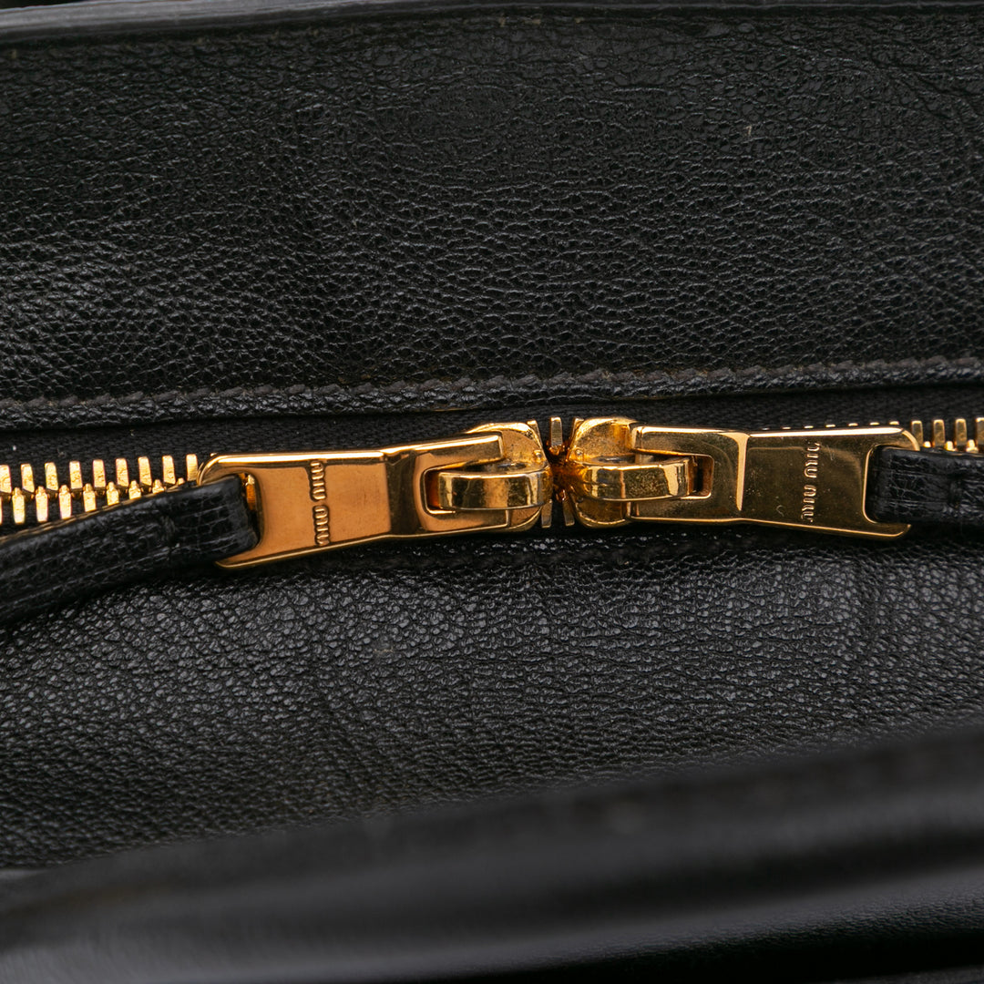 Madras Fiocco Bow Satchel Black - Gaby Paris