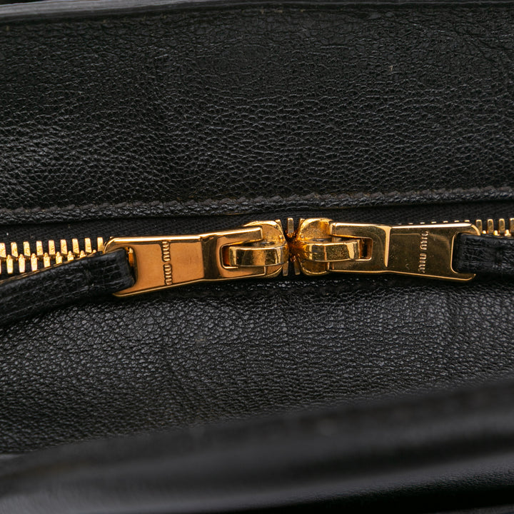 Madras Fiocco Bow Satchel Black - Gaby Paris