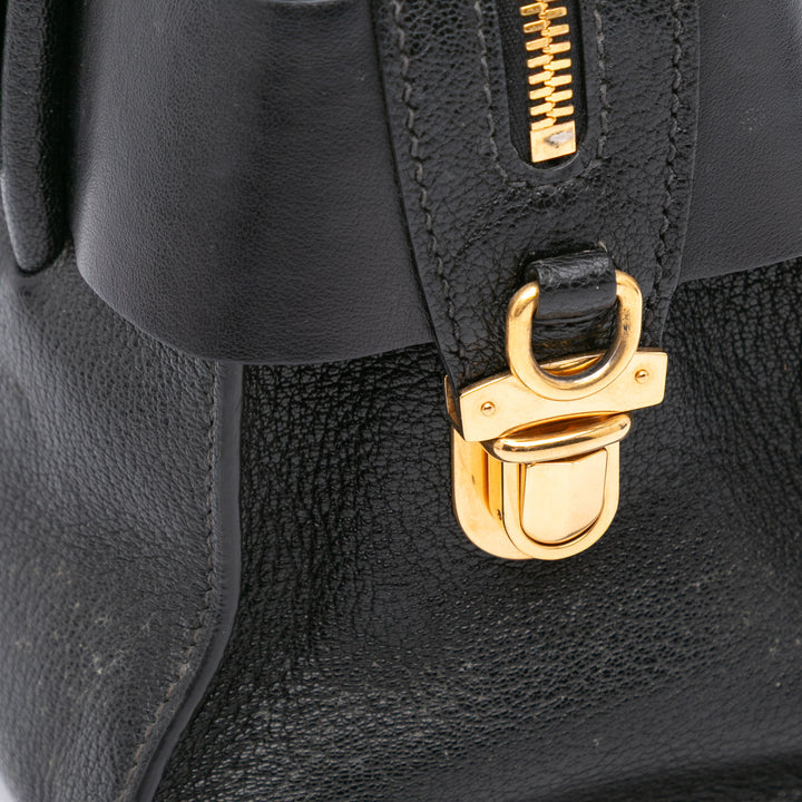 Madras Fiocco Bow Satchel Black - Gaby Paris