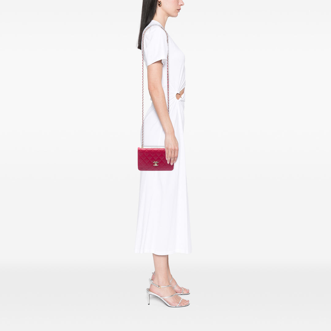 Chanel Matelassé Cuir d’agneau Trendy CC Wallet on Chain
