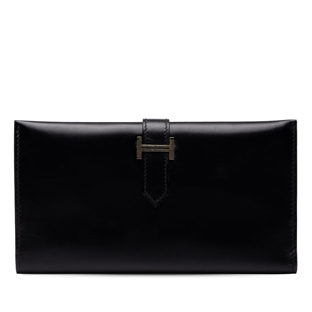 Hermès Portefeuille Box Veau Bearn Box Noir – vue principale – GABY PARIS