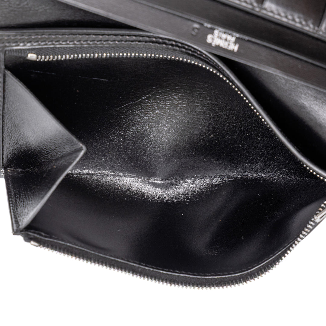 Hermès Portefeuille Box Veau Bearn Box Noir – vue 4 – GABY PARIS
