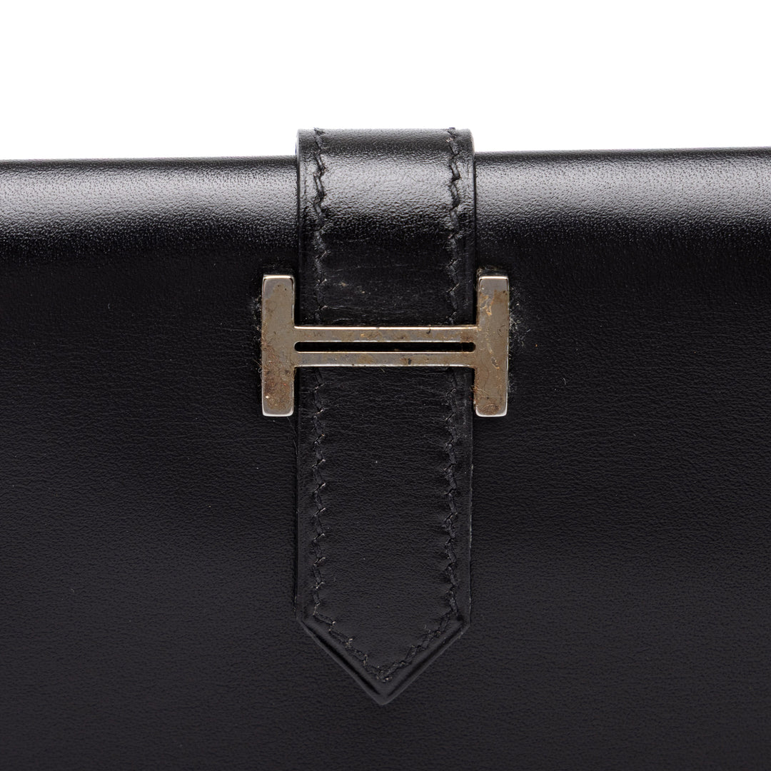 Hermès Portefeuille Box Veau Bearn Box Noir – vue 6 – GABY PARIS